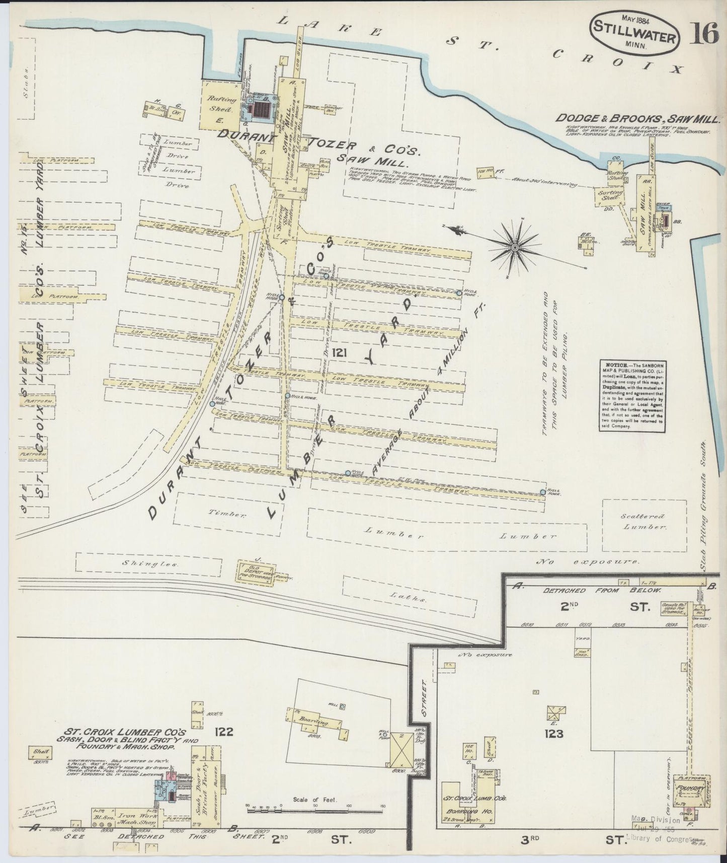 Sanborn Fire Insurance Map from Stillwater, Washington County, Minnesota (1884), Sheet #0016 - Complete Map Set gallery image, historic Sanborn map, vintage wall art, Minnesota Minnesota