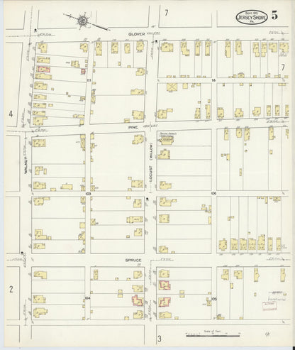 Sanborn Fire Insurance Map from Jersey Shore, Lycoming County, Pennsylvania (1913), Sheet #0005 - Complete Map Set gallery image, historic Sanborn map, vintage wall art, Pennsylvania Pennsylvania