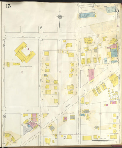 Sanborn Fire Insurance Map from Yuma, Yuma County, Arizona (1948), Sheet #0015 - Complete Map Set gallery image, historic Sanborn map, vintage wall art, Arizona Arizona