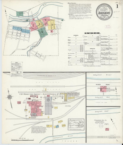 Sanborn Fire Insurance Map from Birdsboro, Berks County, Pennsylvania (1912), Sheet #0001 - Complete Map Set gallery image, historic Sanborn map, vintage wall art, Pennsylvania Pennsylvania