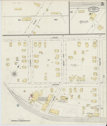 Sanborn Fire Insurance Map from Sidney, Delaware County, New York (1897), Sheet #0005 - Complete Map Set gallery image, historic Sanborn map, vintage wall art, New York New York