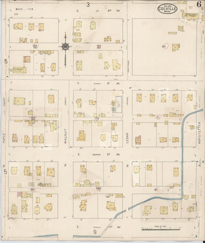 Sanborn Fire Insurance Map from Colville, Stevens County, Washington (1940), Sheet #0006 - Complete Map Set gallery image, historic Sanborn map, vintage wall art, Washington Washington