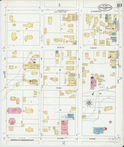 Sanborn Fire Insurance Map from Stillwater, Washington County, Minnesota (1904), Sheet #0010 - Historic Sanborn Fire Insurance Map Print, vintage old map wall art, antique decor, genealogy gift, Minnesota Minnesota map