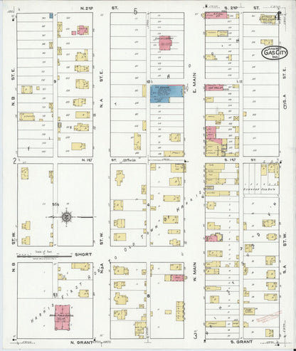 Sanborn Fire Insurance Map from Gas City, Grant County, Indiana (1920), Sheet #0004 - Complete Map Set gallery image, historic Sanborn map, vintage wall art, Indiana Indiana