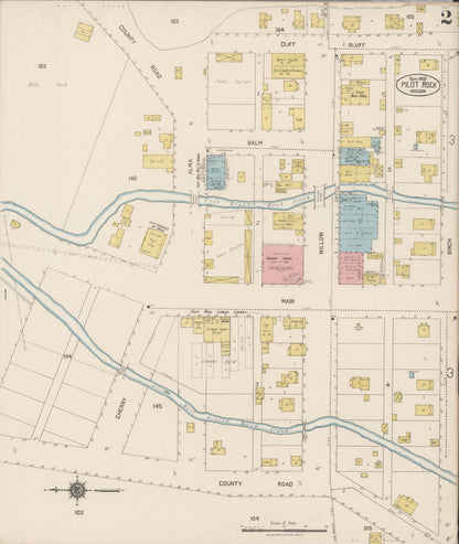Sanborn Fire Insurance Map from Pilot Rock, Umatilla County, Oregon (1922), Sheet #0002 - Complete Map Set gallery image, historic Sanborn map, vintage wall art, Oregon Oregon