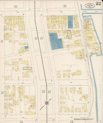 Sanborn Fire Insurance Map from Hoquiam, Grays Harbor County, Washington (1916), Sheet #0022 - Complete Map Set gallery image, historic Sanborn map, vintage wall art, Washington Washington