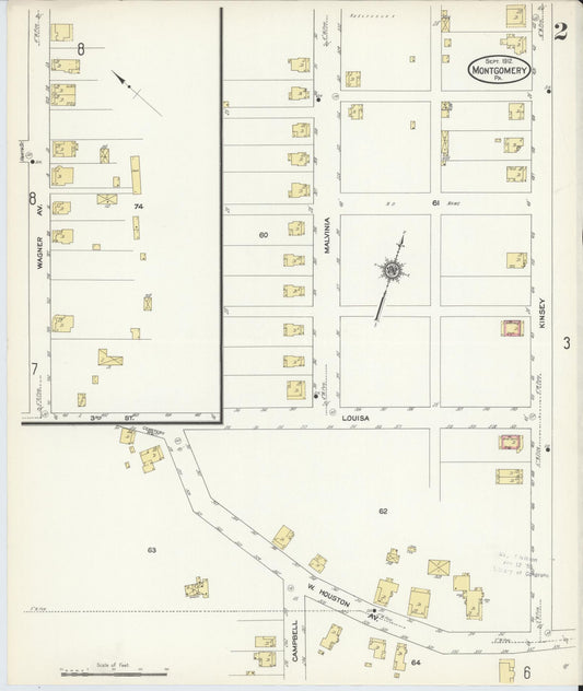 Sanborn Fire Insurance Map from Montgomery, Lycoming County, Pennsylvania (1912), Sheet #0002 - Historic Sanborn Fire Insurance Map Print, vintage old map wall art, antique decor, genealogy gift, Pennsylvania Pennsylvania map