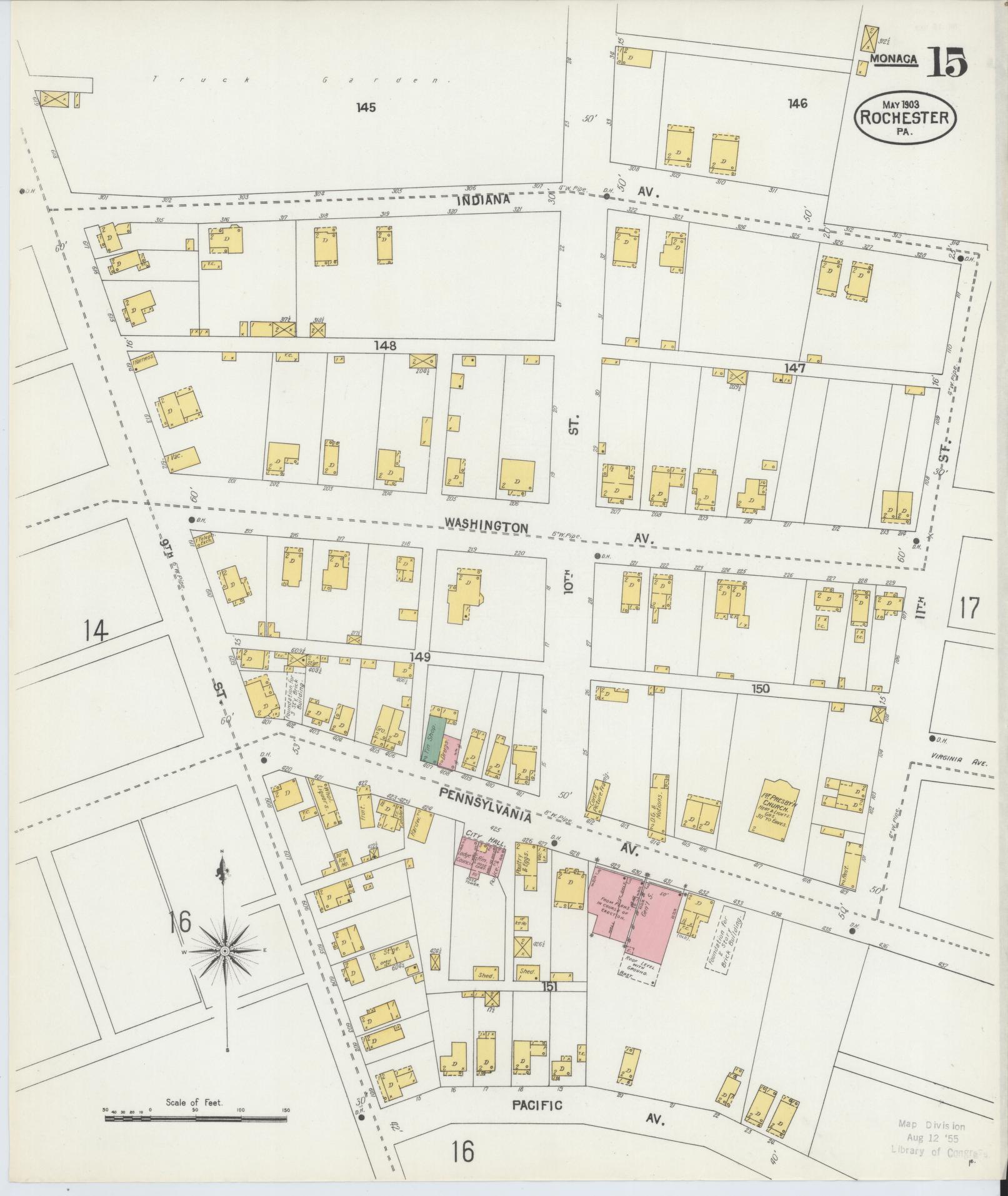 Sanborn Fire Insurance Map from Rochester, Beaver County, Pennsylvania (1903), Sheet #0015 - Complete Map Set gallery image, historic Sanborn map, vintage wall art, Pennsylvania Pennsylvania