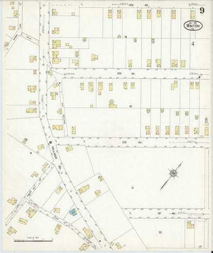Sanborn Fire Insurance Map from Winton, Lackawanna County, Pennsylvania (1912), Sheet #0009 - Historic Sanborn Fire Insurance Map Print, vintage old map wall art, antique decor, genealogy gift, Pennsylvania Pennsylvania map