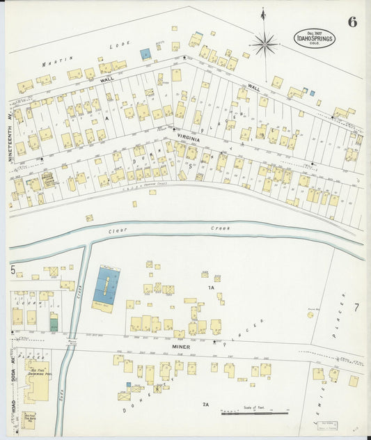 Sanborn Fire Insurance Map from Idaho Springs, Clear Creek County, Colorado (1907), Sheet #0006 - Historic Sanborn Fire Insurance Map Print, vintage old map wall art, antique decor, genealogy gift, Idaho Idaho map