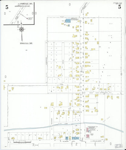 Sanborn Fire Insurance Map from Stryker, Williams County, Ohio (1951), Sheet #0005 - Complete Map Set gallery image, historic Sanborn map, vintage wall art, Ohio Ohio