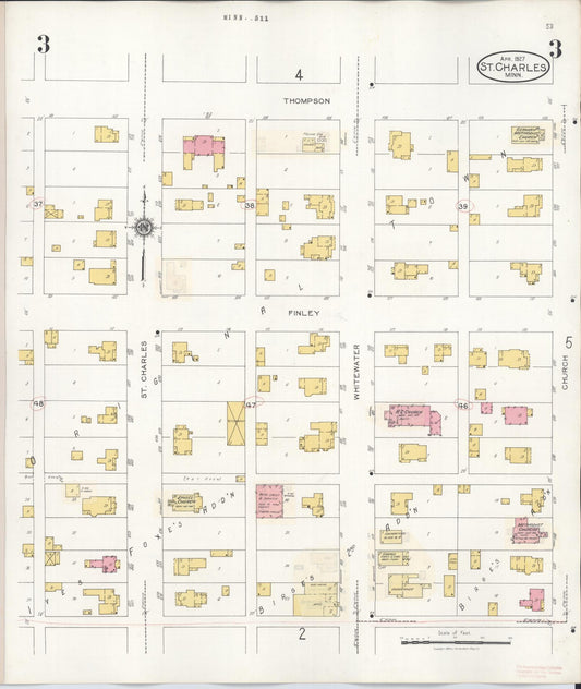 Sanborn Fire Insurance Map from Saint Charles, Winona County, Minnesota (1940), Sheet #0003 - Historic Sanborn Fire Insurance Map Print, vintage old map wall art, antique decor, genealogy gift, Minnesota Minnesota map