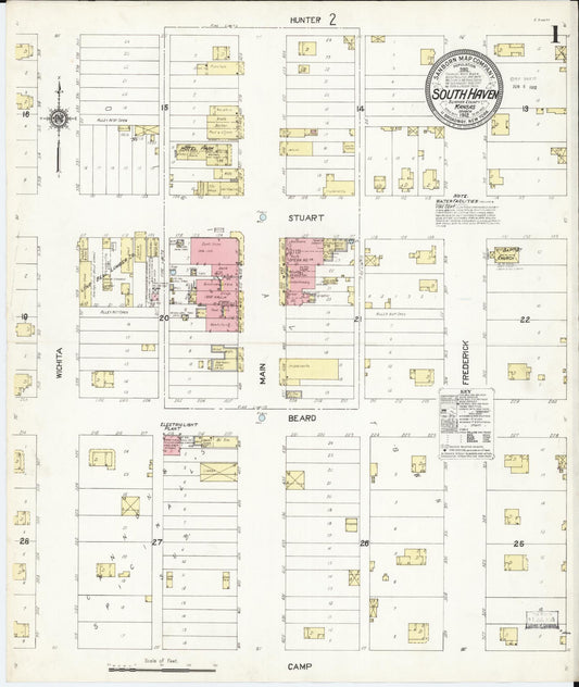 Sanborn Fire Insurance Map from South Haven, Sumner County, Kansas. (1912) – Historic Sanborn Fire Insurance Map Print