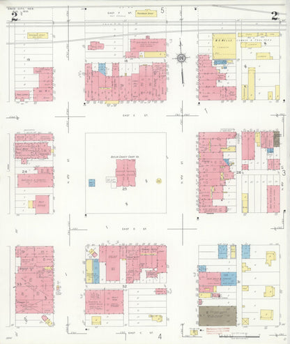 Sanborn Fire Insurance Map from David City, Butler County, Nebraska (1935), Sheet #0002 - Complete Map Set gallery image, historic Sanborn map, vintage wall art, Nebraska Nebraska