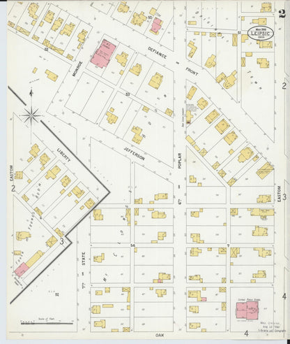 Sanborn Fire Insurance Map from Leipsic, Putnam County, Ohio (1900), Sheet #0002 - Complete Map Set gallery image, historic Sanborn map, vintage wall art, Ohio Ohio