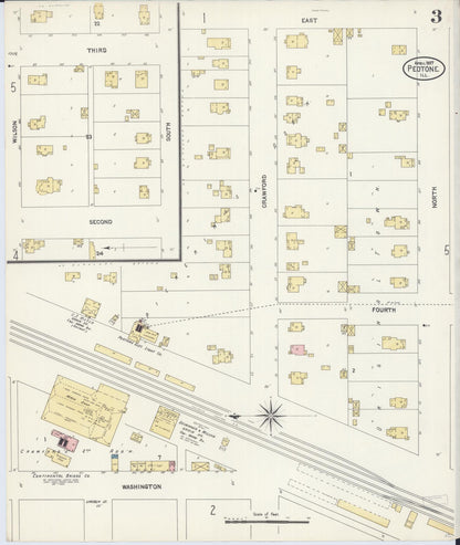 Sanborn Fire Insurance Map from Peotone, Will County, Illinois (1907), Sheet #0003 - Historic Sanborn Fire Insurance Map Print, vintage old map wall art, antique decor, genealogy gift, Illinois Illinois map