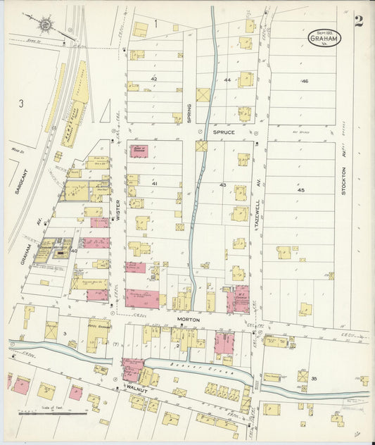 Sanborn Fire Insurance Map from Graham, Tazewell County, Virginia (1913), Sheet #0002 - Historic Sanborn Fire Insurance Map Print, vintage old map wall art, antique decor, genealogy gift, Virginia Virginia map