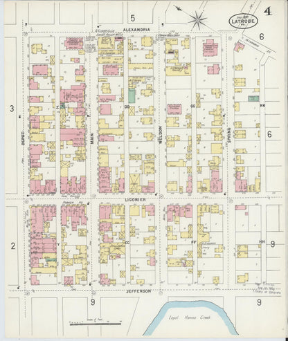 Sanborn Fire Insurance Map from Latrobe, Westmoreland County, Pennsylvania (1897), Sheet #0004 - Complete Map Set gallery image, historic Sanborn map, vintage wall art, Pennsylvania Pennsylvania