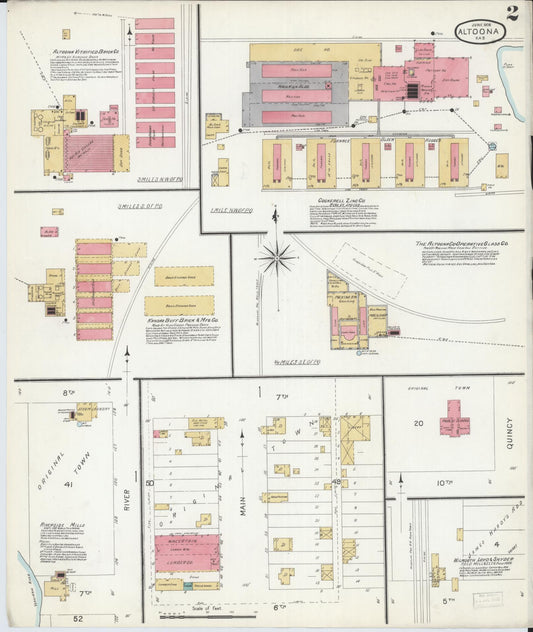 Sanborn Fire Insurance Map from Altoona, Wilson County, Kansas (1906), Sheet #0002 - Historic Sanborn Fire Insurance Map Print, vintage old map wall art, antique decor, genealogy gift, Kansas Kansas map