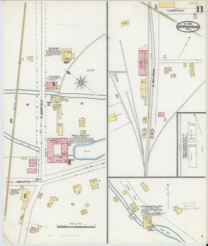 Sanborn Fire Insurance Map from Shippensburg, Cumberland And Franklin Counties, Pennsylvania (1904), Sheet #0011 - Complete Map Set gallery image, historic Sanborn map, vintage wall art, Counties Pennsylvania