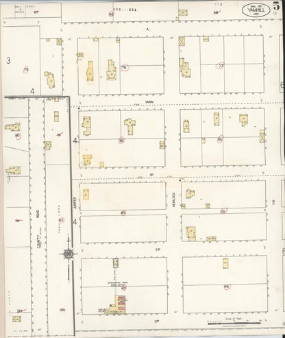 Sanborn Fire Insurance Map from Yamhill, Yamhill County, Oregon (1931), Sheet #0005 - Complete Map Set gallery image, historic Sanborn map, vintage wall art, Oregon Oregon