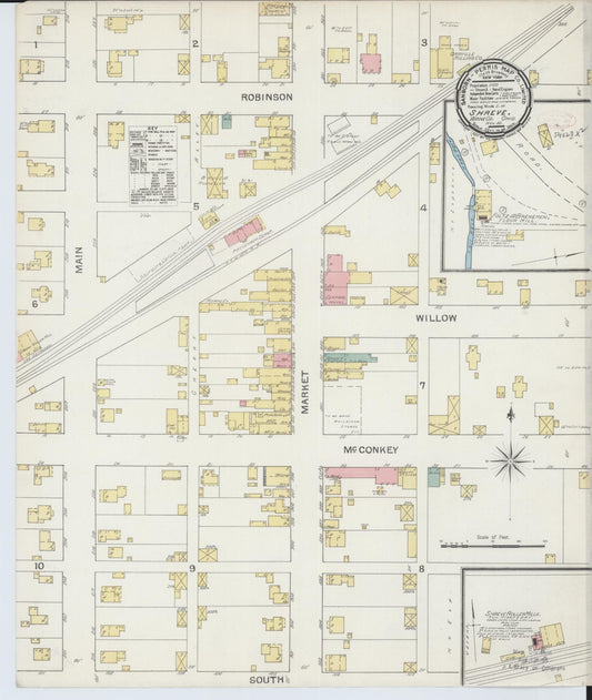 Sanborn Fire Insurance Map from Shreve, Wayne County, Ohio (1892), Sheet #0001 - Historic Sanborn Fire Insurance Map Print, vintage old map wall art, antique decor, genealogy gift, Ohio Ohio map