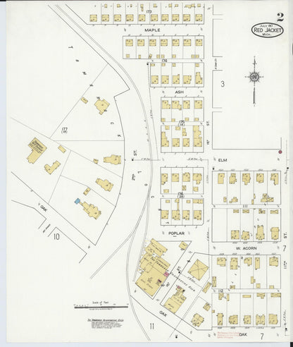 Sanborn Fire Insurance Map from Red Jacket, Houghton County, Michigan (1917), Sheet #0002 - Complete Map Set gallery image, historic Sanborn map, vintage wall art, Michigan Michigan
