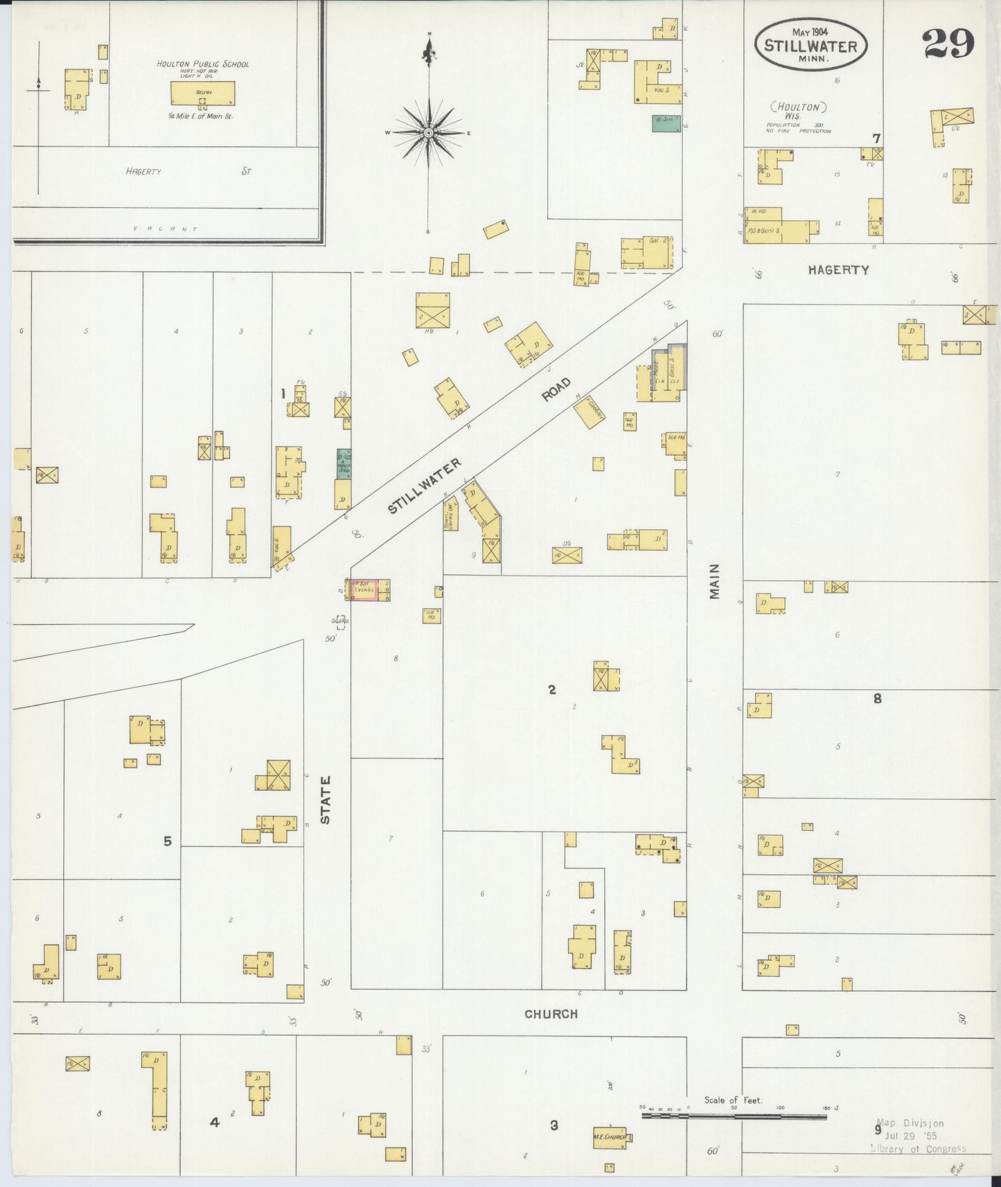 Sanborn Fire Insurance Map from Stillwater, Washington County, Minnesota (1904), Sheet #0029 - Complete Map Set gallery image, historic Sanborn map, vintage wall art, Minnesota Minnesota