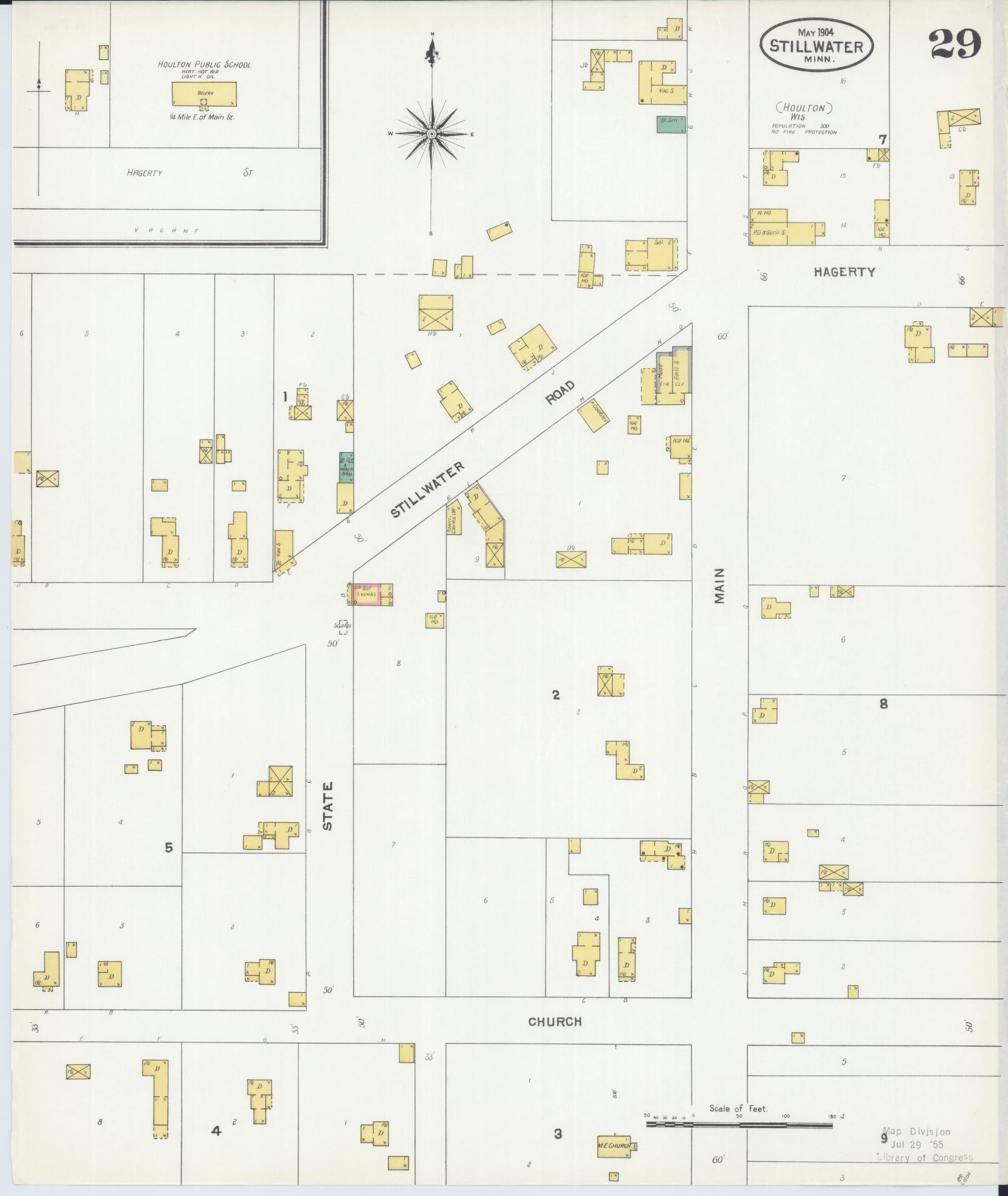 Sanborn Fire Insurance Map from Stillwater, Washington County, Minnesota (1904), Sheet #0029 - Complete Map Set gallery image, historic Sanborn map, vintage wall art, Minnesota Minnesota