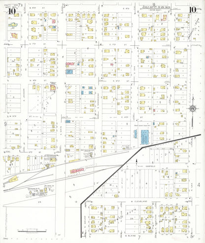 Sanborn Fire Insurance Map from Pratt, Pratt County, Kansas (1935), Sheet #0010 - Complete Map Set gallery image, historic Sanborn map, vintage wall art, Kansas Kansas