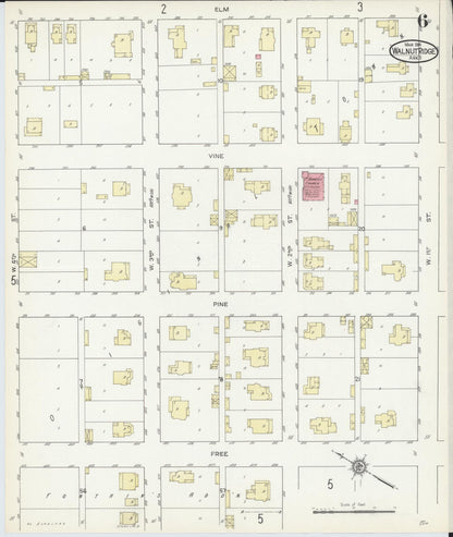 Sanborn Fire Insurance Map from Walnut Ridge, Lawrence County, Arkansas (1914), Sheet #0006 - Complete Map Set gallery image, historic Sanborn map, vintage wall art, Arkansas Arkansas