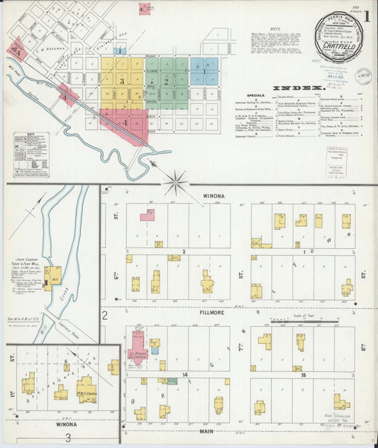 Sanborn Fire Insurance Map from Chatfield, Fillmore And Olmsted Counties, Minnesota (1900), Sheet #0001 - Historic Sanborn Fire Insurance Map Print, vintage old map wall art, antique decor, genealogy gift, Minnesota Minnesota map
