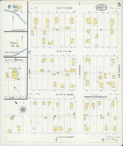 Sanborn Fire Insurance Map from Lake City, Wabasha County, Minnesota (1909), Sheet #0005 - Complete Map Set gallery image, historic Sanborn map, vintage wall art, Minnesota Minnesota