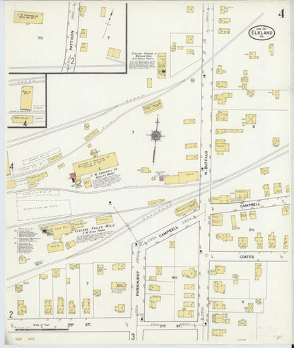 Sanborn Fire Insurance Map from Elkland, Tioga County, Pennsylvania (1911), Sheet #0004 - Complete Map Set gallery image, historic Sanborn map, vintage wall art, Pennsylvania Pennsylvania