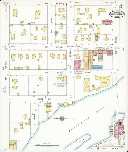 Sanborn Fire Insurance Map from Independence, Buchanan County, Iowa (1920), Sheet #0004 - Historic Sanborn Fire Insurance Map Print