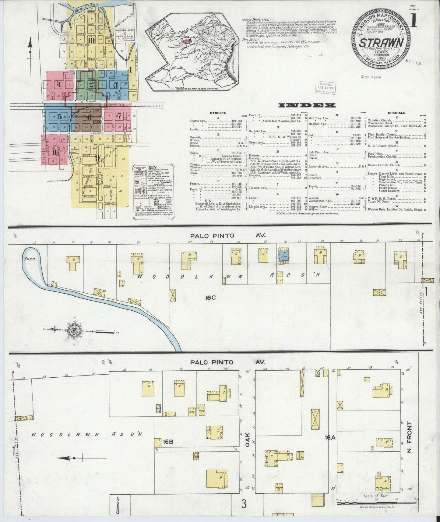Sanborn Fire Insurance Map from Strawn, Palo Pinto County, Texas. (1920) – Historic Sanborn Fire Insurance Map Print