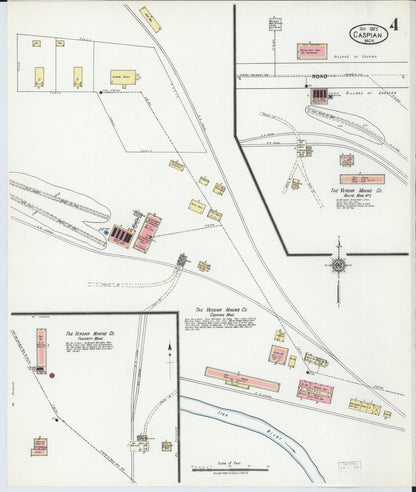 Sanborn Fire Insurance Map from Caspian, Iron County, Michigan (1922), Sheet #0004 - Complete Map Set gallery image, historic Sanborn map, vintage wall art, Michigan Michigan