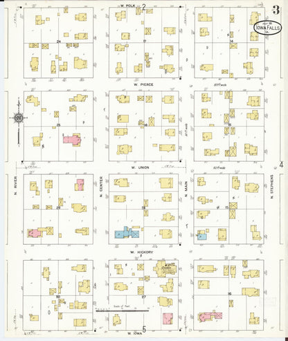 Sanborn Fire Insurance Map from Iowa Falls, Hardin County, Iowa (1911), Sheet #0003 - Historic Sanborn Fire Insurance Map Print