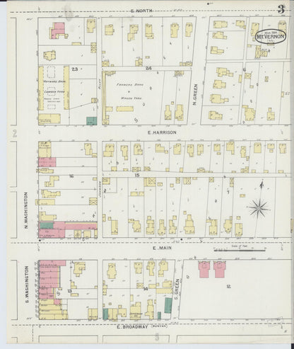 Sanborn Fire Insurance Map from Mount Vernon, Jefferson County, Illinois (1894), Sheet #0003 - Complete Map Set gallery image, historic Sanborn map, vintage wall art, Illinois Illinois