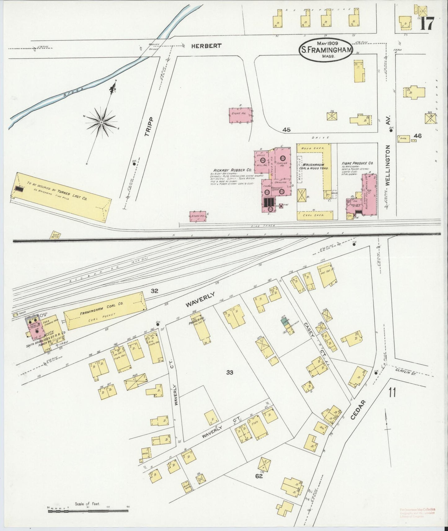 Sanborn Fire Insurance Map from South Farmington, Middlesex County, Massachusetts (1909), Sheet #0017 - Complete Map Set gallery image, historic Sanborn map, vintage wall art, Massachusetts Massachusetts