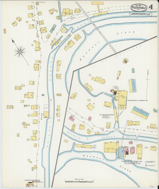 Sanborn Fire Insurance Map from Rosendale, Ulster County, New York (1892), Sheet #0004 - Historic Sanborn Fire Insurance Map Print, vintage old map wall art, antique decor, genealogy gift, New York New York map