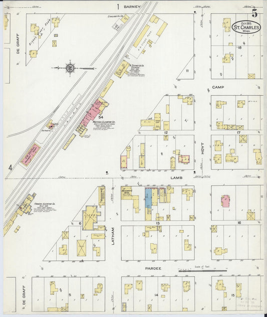 Sanborn Fire Insurance Map from Saint Charles, Winona County, Minnesota (1915), Sheet #0005 - Historic Sanborn Fire Insurance Map Print, vintage old map wall art, antique decor, genealogy gift, Minnesota Minnesota map