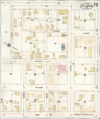 Sanborn Fire Insurance Map from Port Townsend, Jefferson County, Washington (1949), Sheet #0012 - Complete Map Set gallery image, historic Sanborn map, vintage wall art, Washington Washington