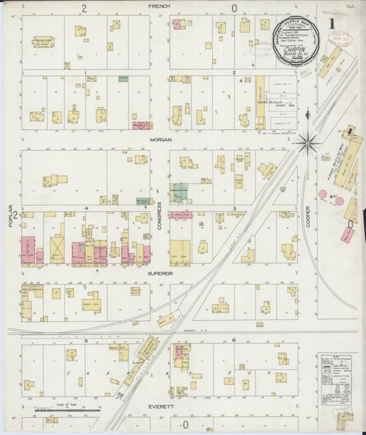 Sanborn Fire Insurance Map from Chapin, Morgan County, Illinois. (1898) – Map View