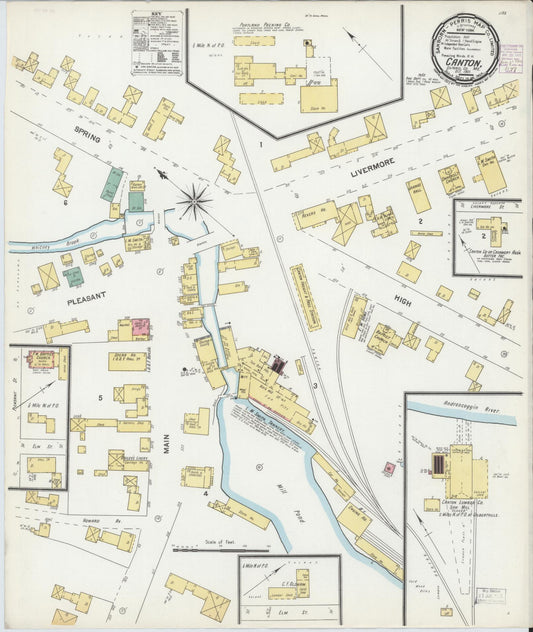 Sanborn Fire Insurance Map from Canton, Oxford County, Maine. (1901) – Historic Sanborn Fire Insurance Map Print