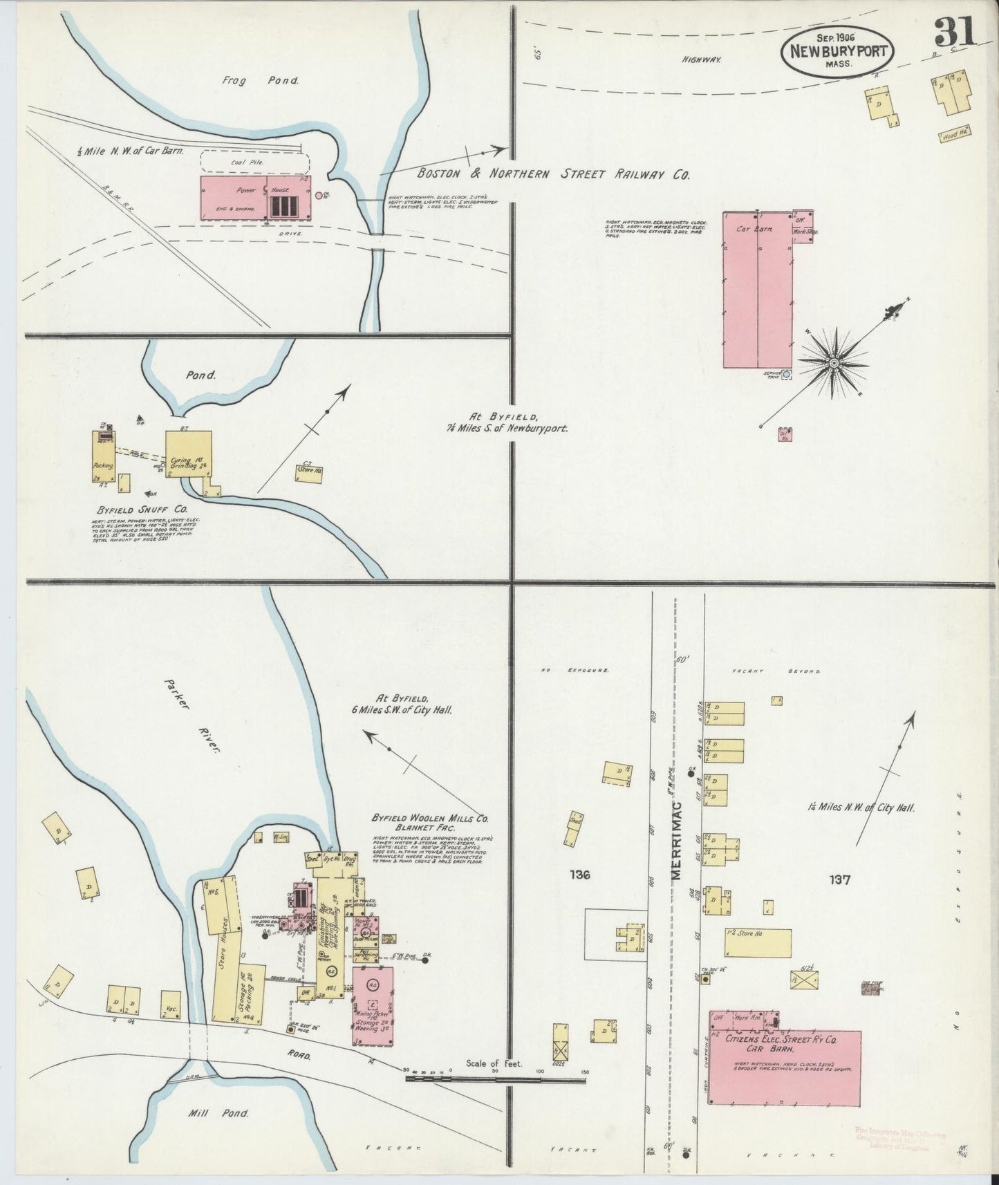 Sanborn Fire Insurance Map from Newburyport, Essex County, Massachusetts (1906), Sheet #0031 - Historic Sanborn Fire Insurance Map Print, vintage old map wall art, antique decor, genealogy gift, Massachusetts Massachusetts map