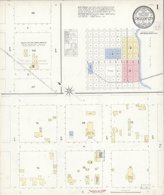 Sanborn Fire Insurance Map from Crescent City, Del Norte County, California. (1903) – Historic Sanborn Fire Insurance Map Print
