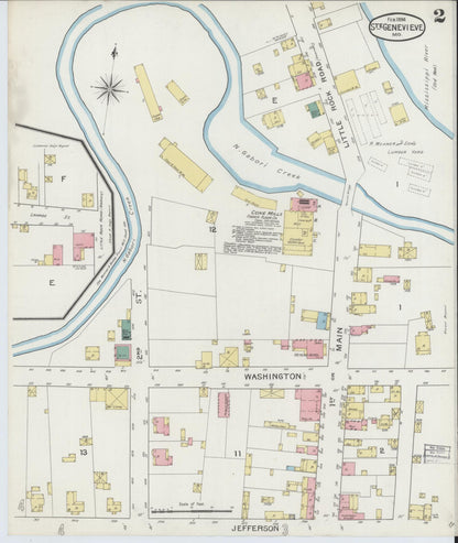 Sanborn Fire Insurance Map from Sainte Genevieve, Saint Genevieve County, Missouri (1894), Sheet #0002 - Complete Map Set gallery image, historic Sanborn map, vintage wall art, Missouri Missouri