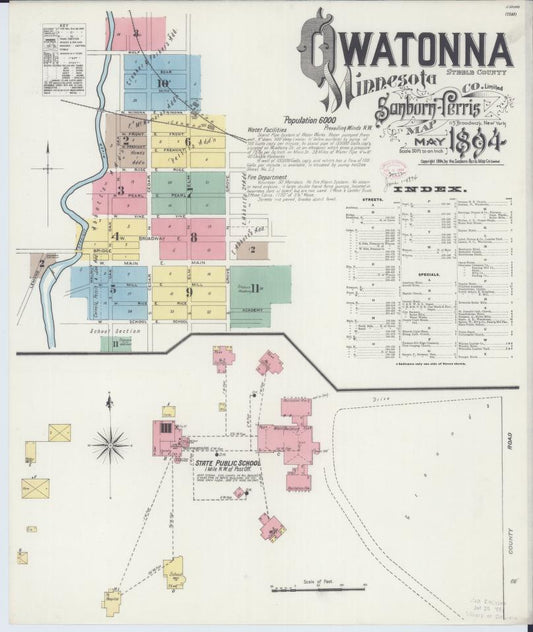 Sanborn Fire Insurance Map from Owatonna, Steele County, Minnesota. (1894) – Map View