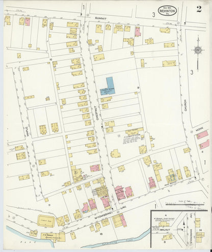Sanborn Fire Insurance Map from Mohnton, Berks County, Pennsylvania (1912), Sheet #0002 - Historic Sanborn Fire Insurance Map Print, vintage old map wall art, antique decor, genealogy gift, Pennsylvania Pennsylvania map